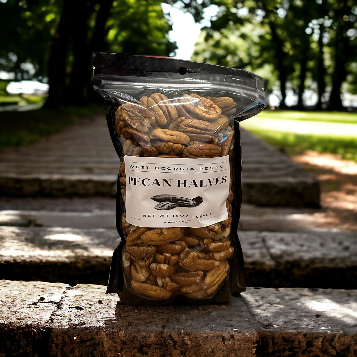 1 pound (X5 BAGS) Raw Georgia Pecan Halves