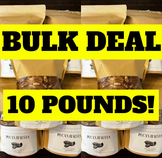 10 POUNDS *BULK* SHELLED HALVES!